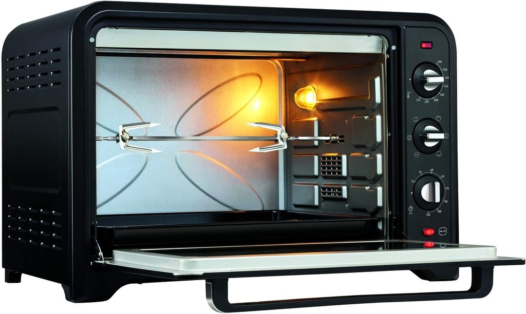 Moulinex Four électrique à chaleur tournante 60 L, 7 modes de cuisson, Tournebroche