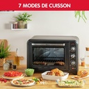 Moulinex Four électrique à chaleur tournante 60 L, 7 modes de cuisson, Tournebroche