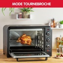 Moulinex Four électrique à chaleur tournante 60 L, 7 modes de cuisson, Tournebroche