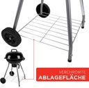 Barbecue sur pied Milano à charbon cylindre noir