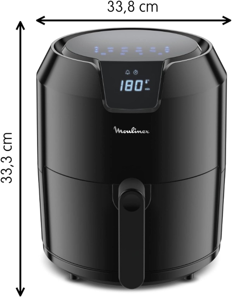 Moulinex Friteuse sans huile XL + gril, 4,2 L, 6 personnes, 8 programmes, Ecran Tactile, Arrêt automatique, Air fryer, Frites, Grillades, Poulet rôti, Easy Fry Digital