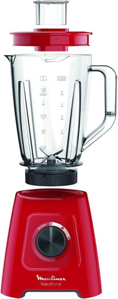 Moulinex Blender Blendforce, 600 W, 2 vitesses + fonction Pulse, Capacité totale de 2 L
