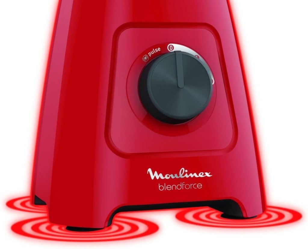 Moulinex Blender Blendforce, 600 W, 2 vitesses + fonction Pulse, Capacité totale de 2 L