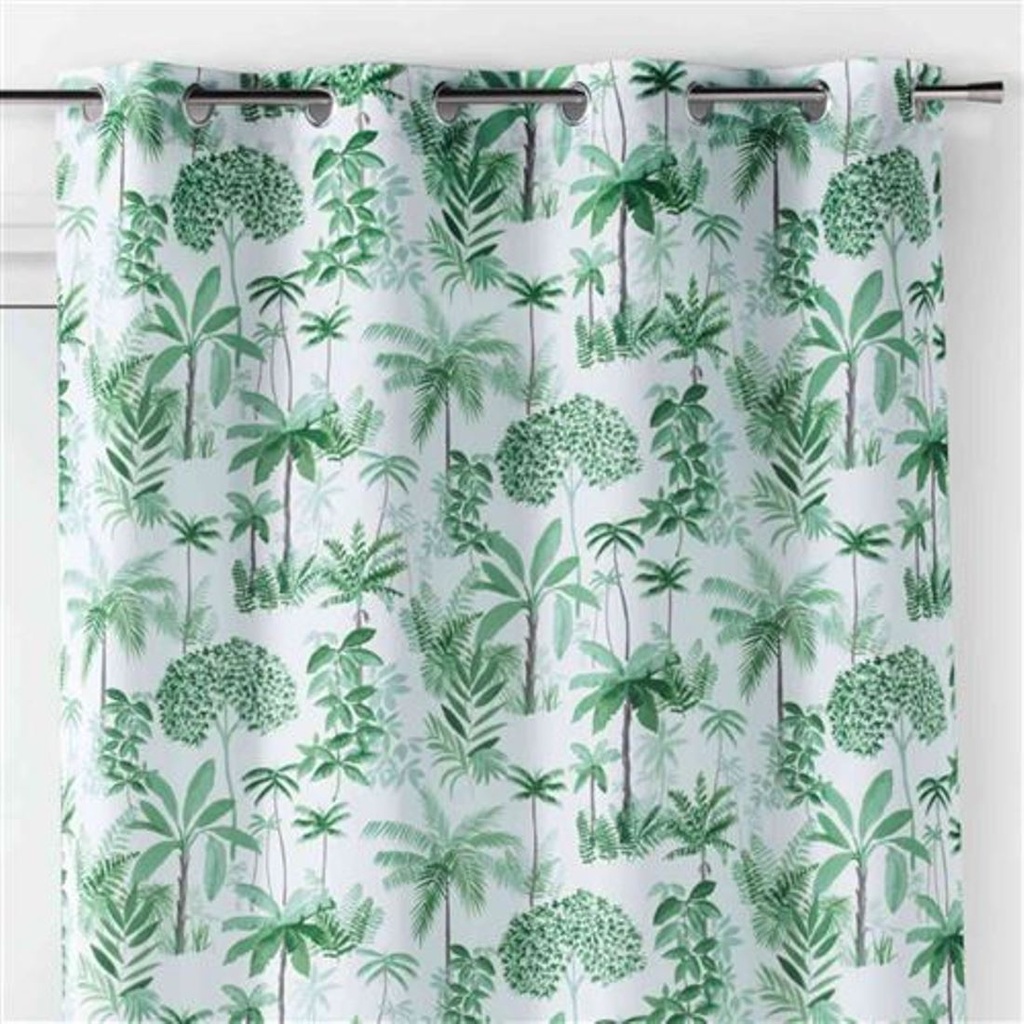 DOUCEUR D'INTERIEUR Rideau À Oeillets Amazonia Vert 140x260 centimetre