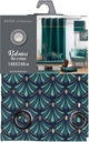 Douceur d'intérieur rideau a oeillets 140 x 240 centimetre coton uni+top  metallise artchic bleu