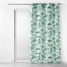 DOUCEUR D'INTERIEUR Rideau À Oeillets Amazonia Vert 140x260 centimetre