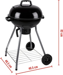 [ORC5913] Milano Black Cylinder Charcoal Stand Barbecue