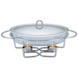 [ORC5915] RECHAUD OVAL EN INOX 3 Litres